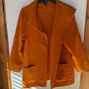 Eileen Fisher Cozy Soft Orange/Pumpkin Women's Jacket - Color (1st/Last Photo)